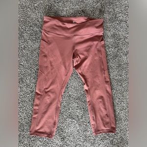 Crop Pink Leggings With Pockets Athletic